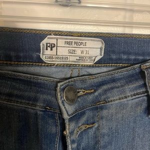 Free people button up skinny ankle jeans